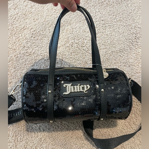 Juicy Couture Handbags - JUICY COUTURE Queen of Everything Sequin Trending Y2k Mini Barrel Crossbody Bag